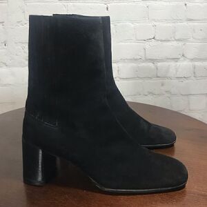 BALLY suede leather mid calf booties size 4.5 Euc